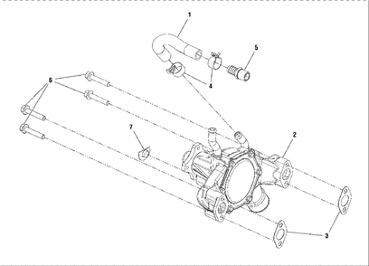 Engine Service Parts - Water Pump Diagram and Parts List for 076138-00  Briggs and Stratton Generator
